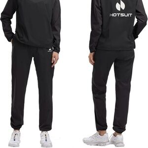 Hotsuit Women Black Size M Long Sleeve Bob Zip Sauna Suit Hoodie Jacket & Pants